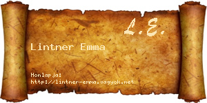 Lintner Emma névjegykártya